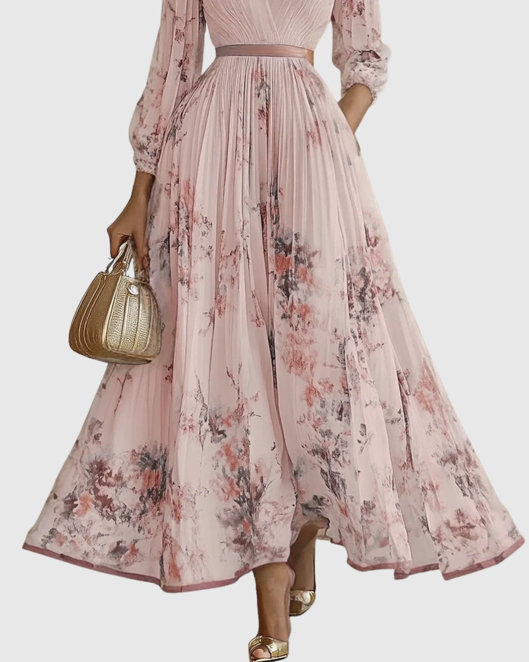 Rowella | Abito lungo elegante a pieghe