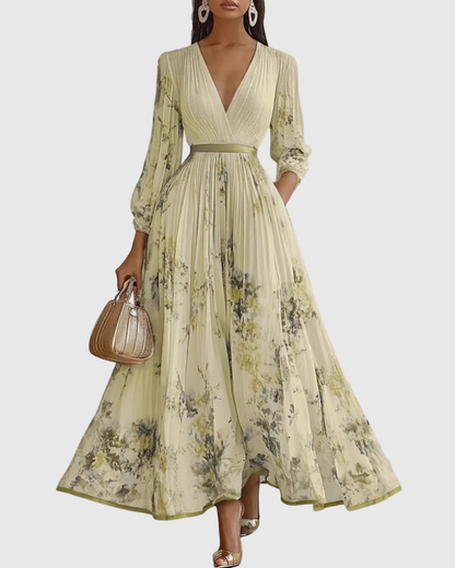 Rowella | Abito lungo elegante a pieghe