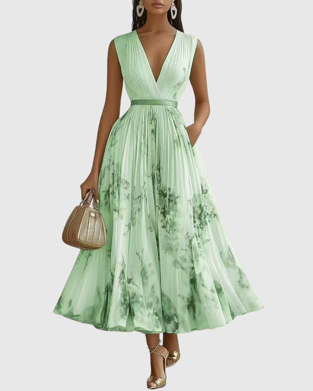 Rowella | Abito lungo elegante a pieghe