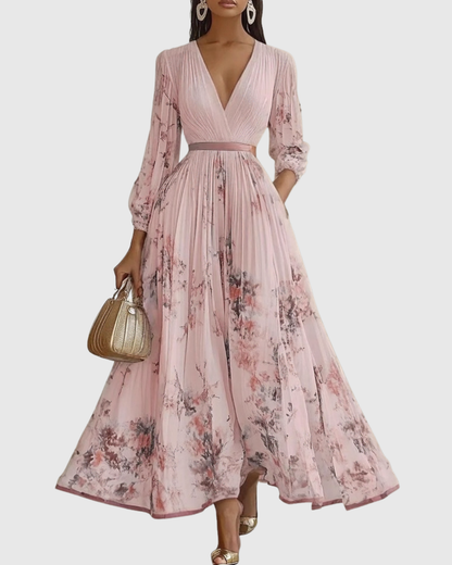 Rowella | Abito lungo elegante a pieghe