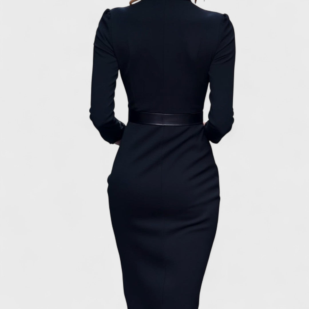 Naomi | Vestido negro refinado