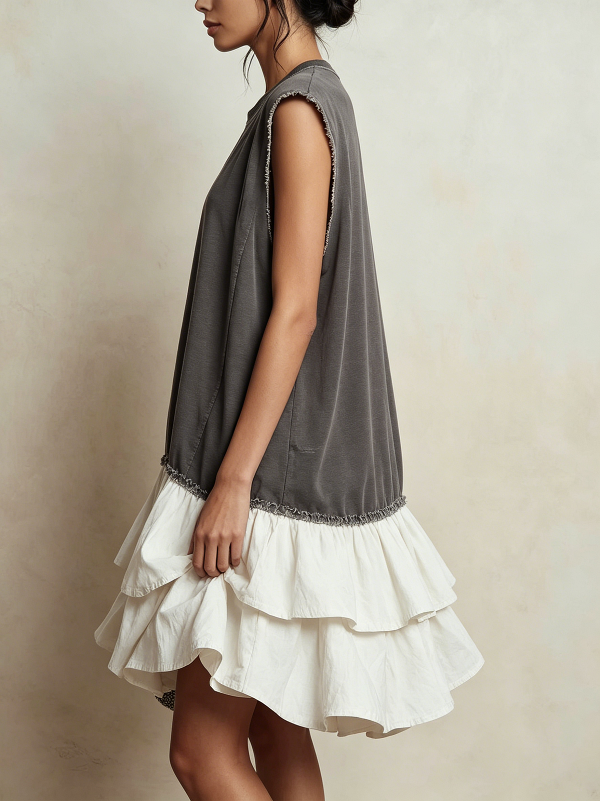 Nieves - Vestido casual de bloques de color con ajuste holgado para vacaciones