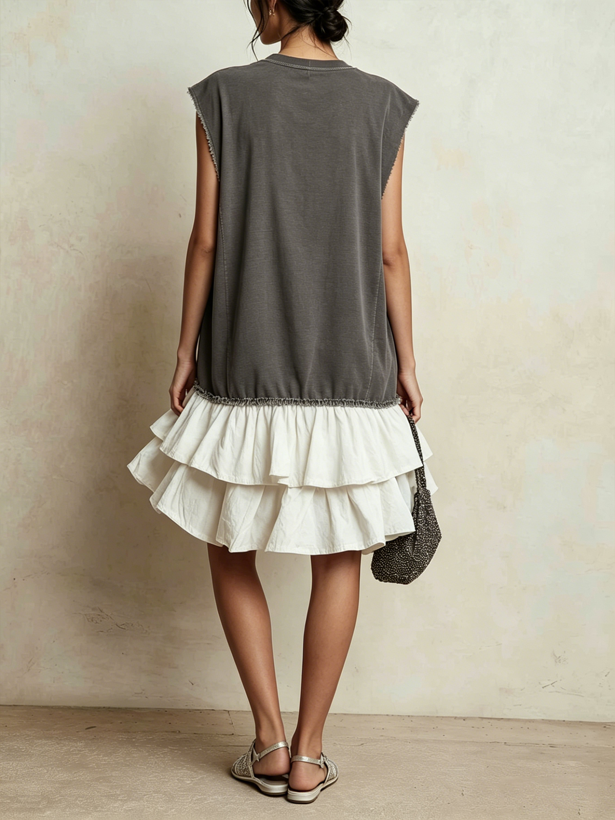 Nieves - Vestido casual de bloques de color con ajuste holgado para vacaciones