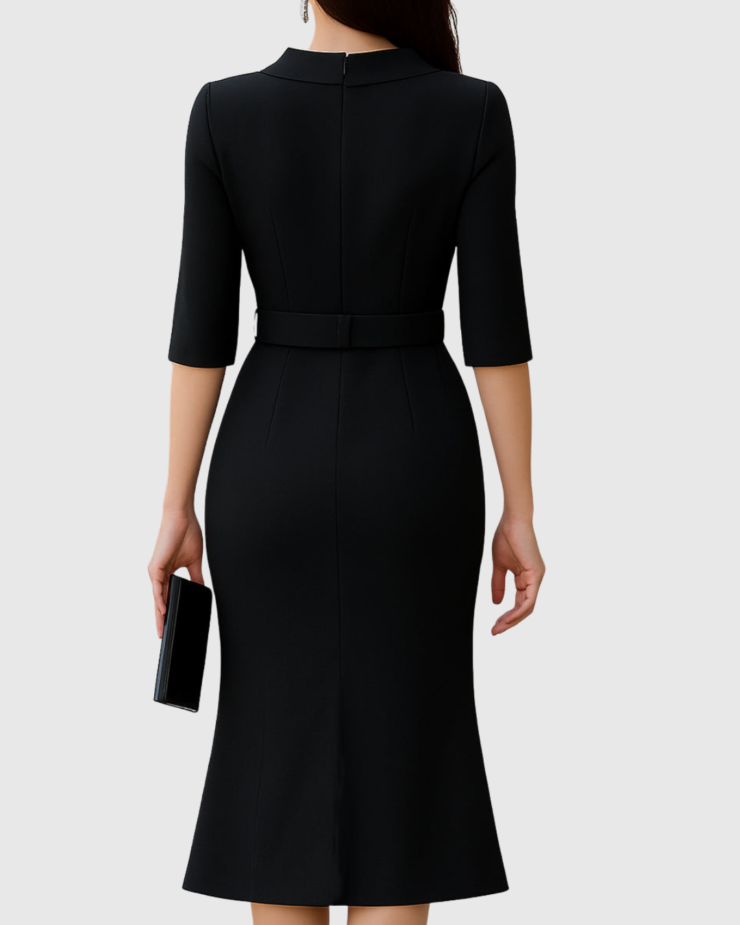 Blythewyn | Vestito Midi Nero Classico