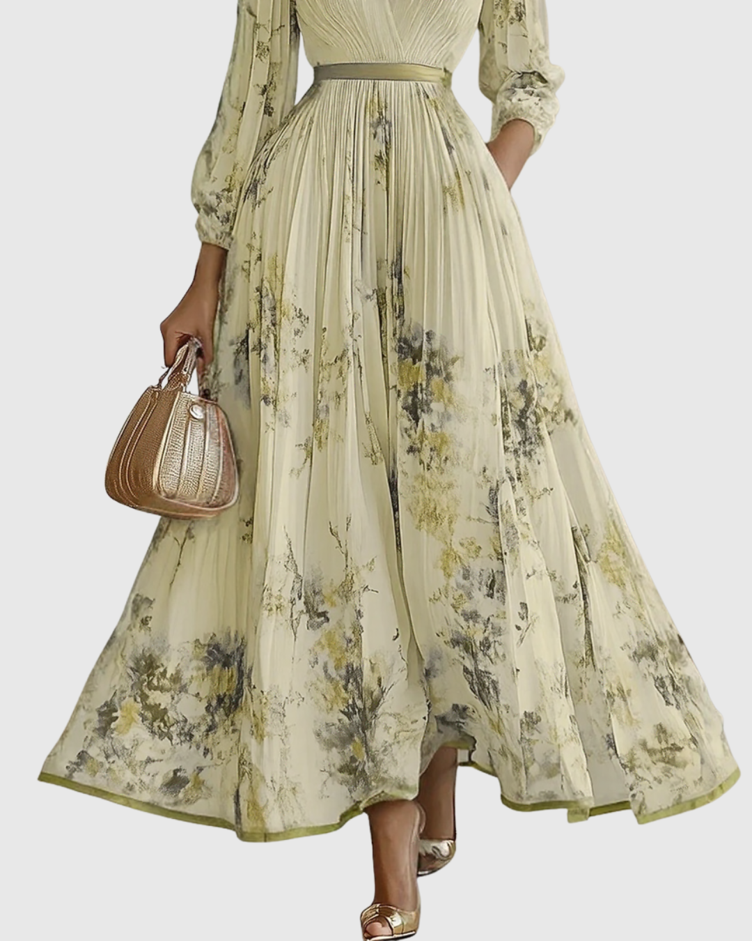 Rowella | Abito lungo elegante a pieghe