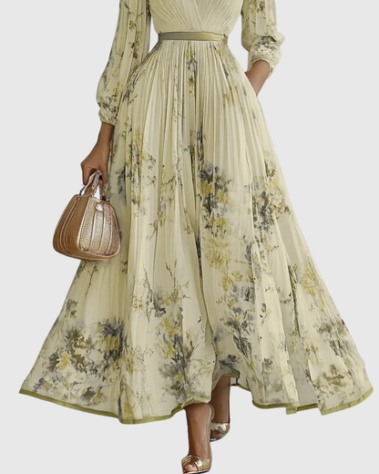 Rowella | Abito lungo elegante a pieghe