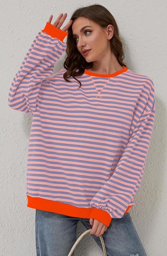 Dora | Suéter oversize de rayas con carácter
