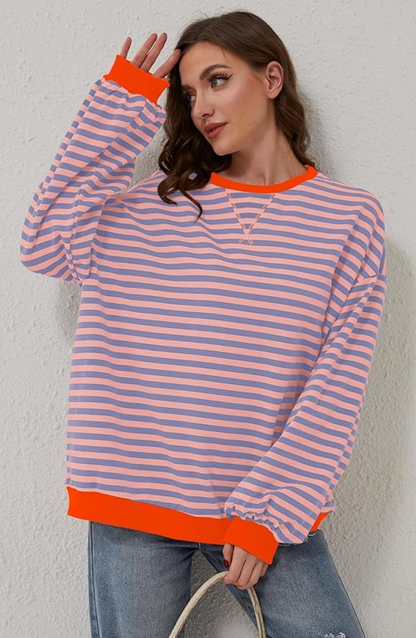 Dora | Suéter oversize de rayas con carácter