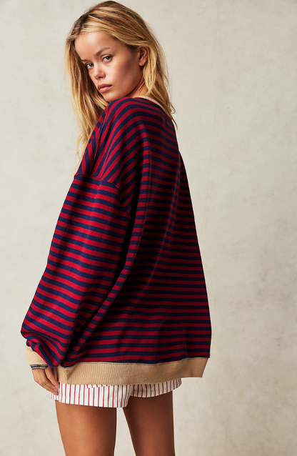 Dora | Suéter oversize de rayas con carácter