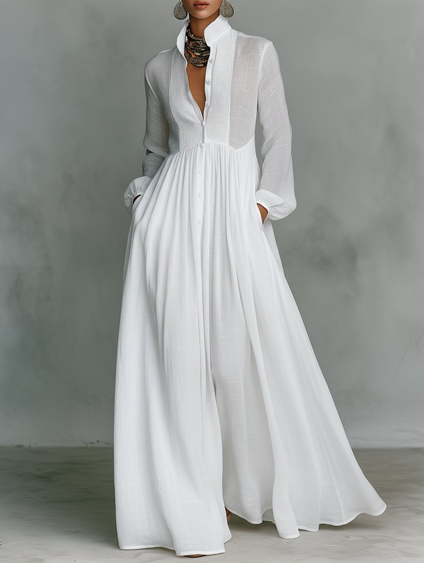 Cintia | Vestido maxi minimalista