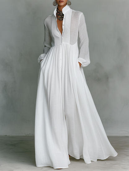 Cintia | Vestido maxi minimalista