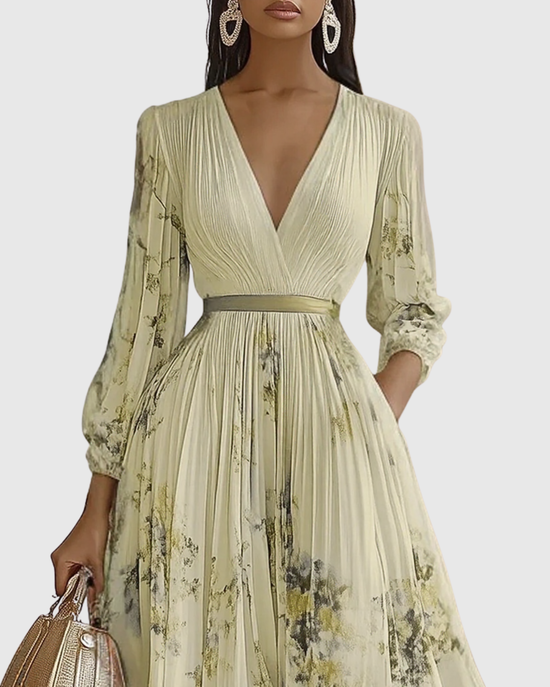 Rowella | Abito lungo elegante a pieghe