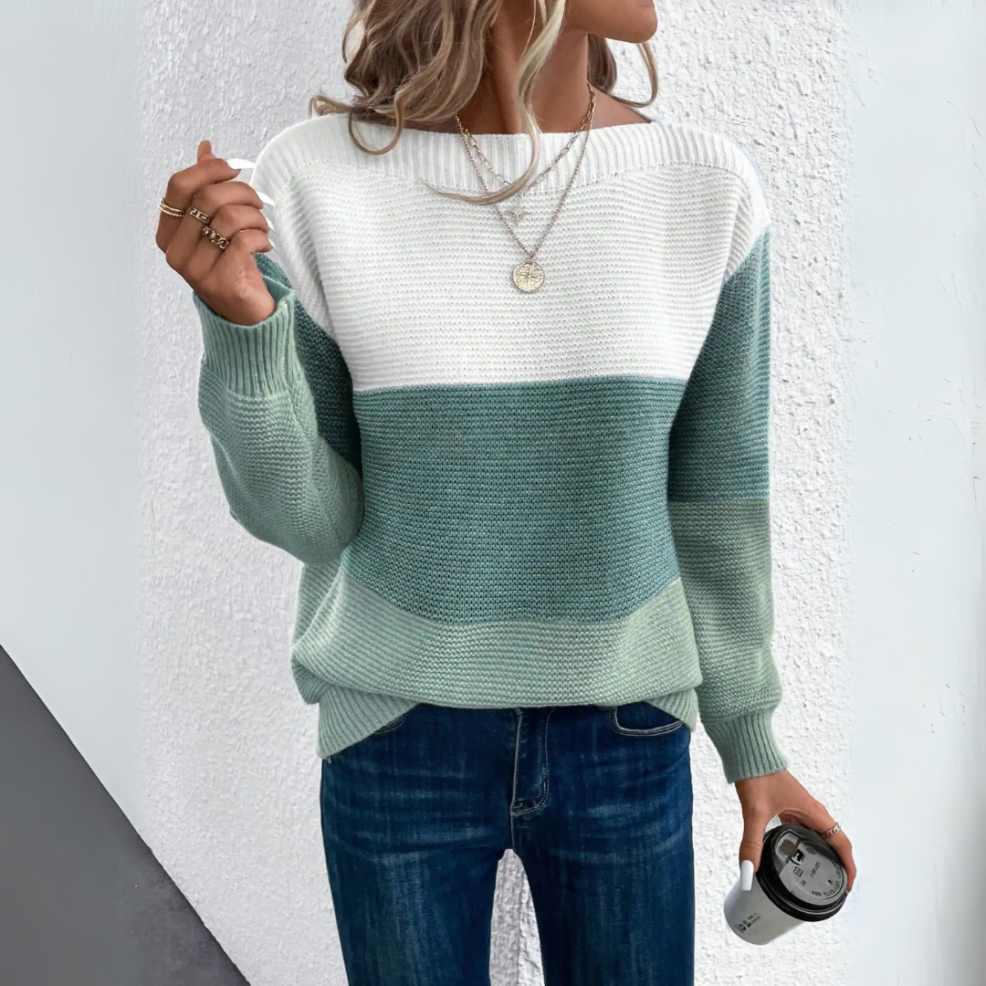Clara | Suéter patchwork de punto