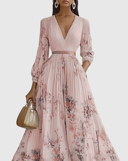 Rowella | Abito lungo elegante a pieghe