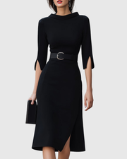 Blythewyn | Vestito Midi Nero Classico