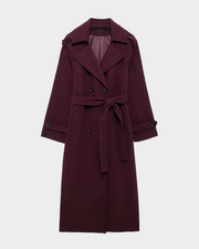 Nora | Gabardina elegante burdeos