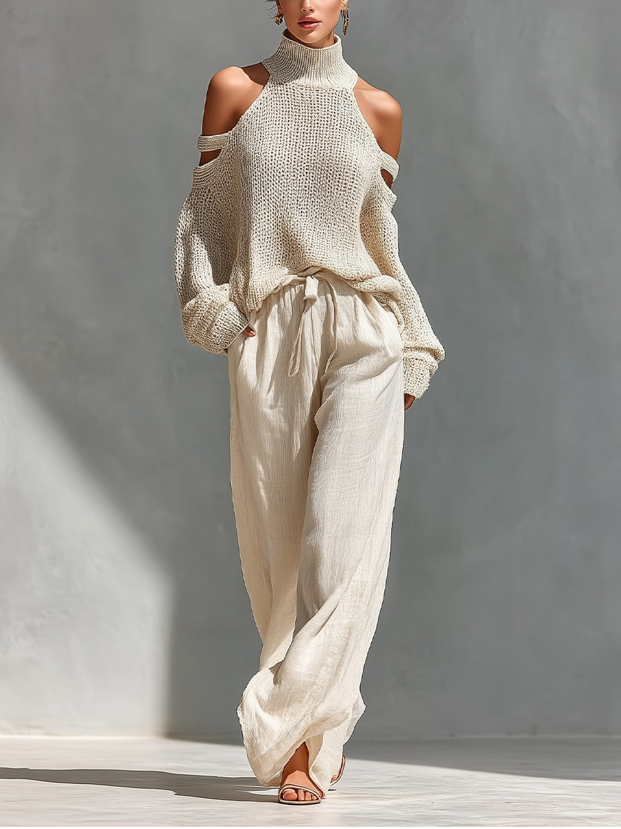 Camilla | Completo alla moda in maglia e lino