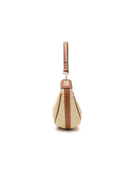Borsa a tracolla casual per donna; Borsa tessuta da sottobraccio