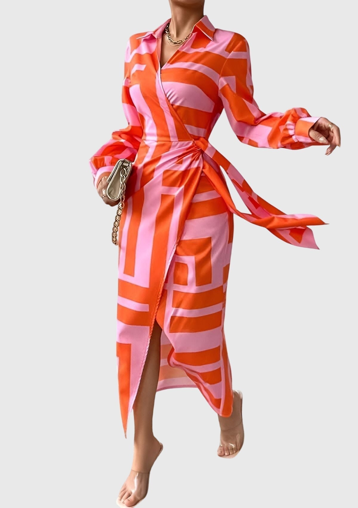 Everly | Abito avvolgente elegante con stampa