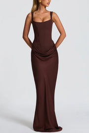 Leonor | Vestido maxi de escote cuadrado