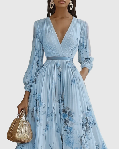 Rowella | Abito lungo elegante a pieghe