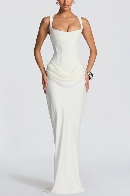 Leonor ❘ Vestido maxi de escote cuadrado