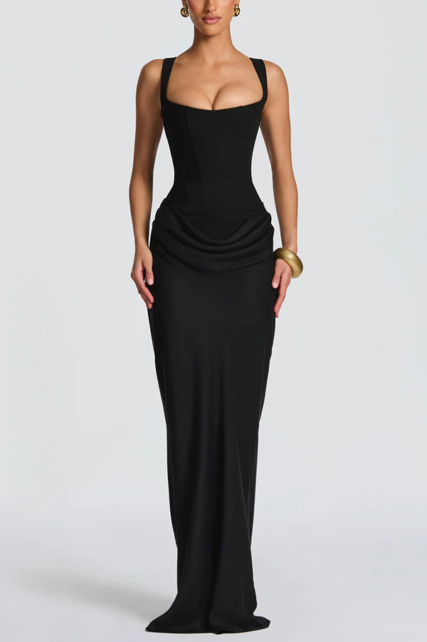 Leonor ❘ Vestido maxi de escote cuadrado