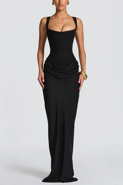 Leonor ❘ Vestido maxi de escote cuadrado