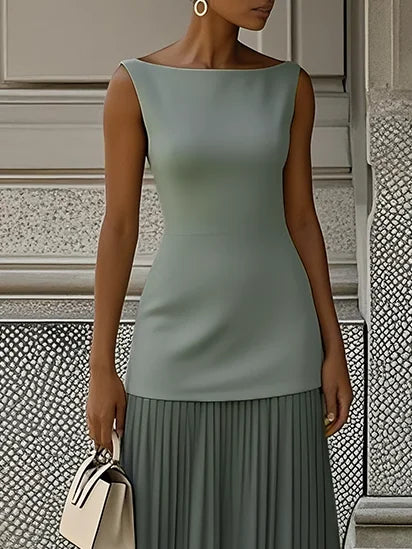 Micaela | Vestido largo plisado de diseño