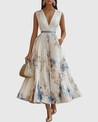 Rowella | Abito lungo elegante a pieghe