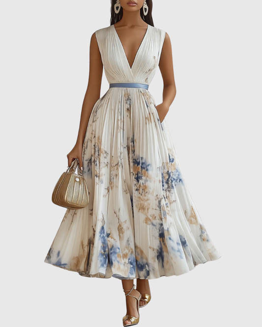 Rowella | Abito lungo elegante a pieghe