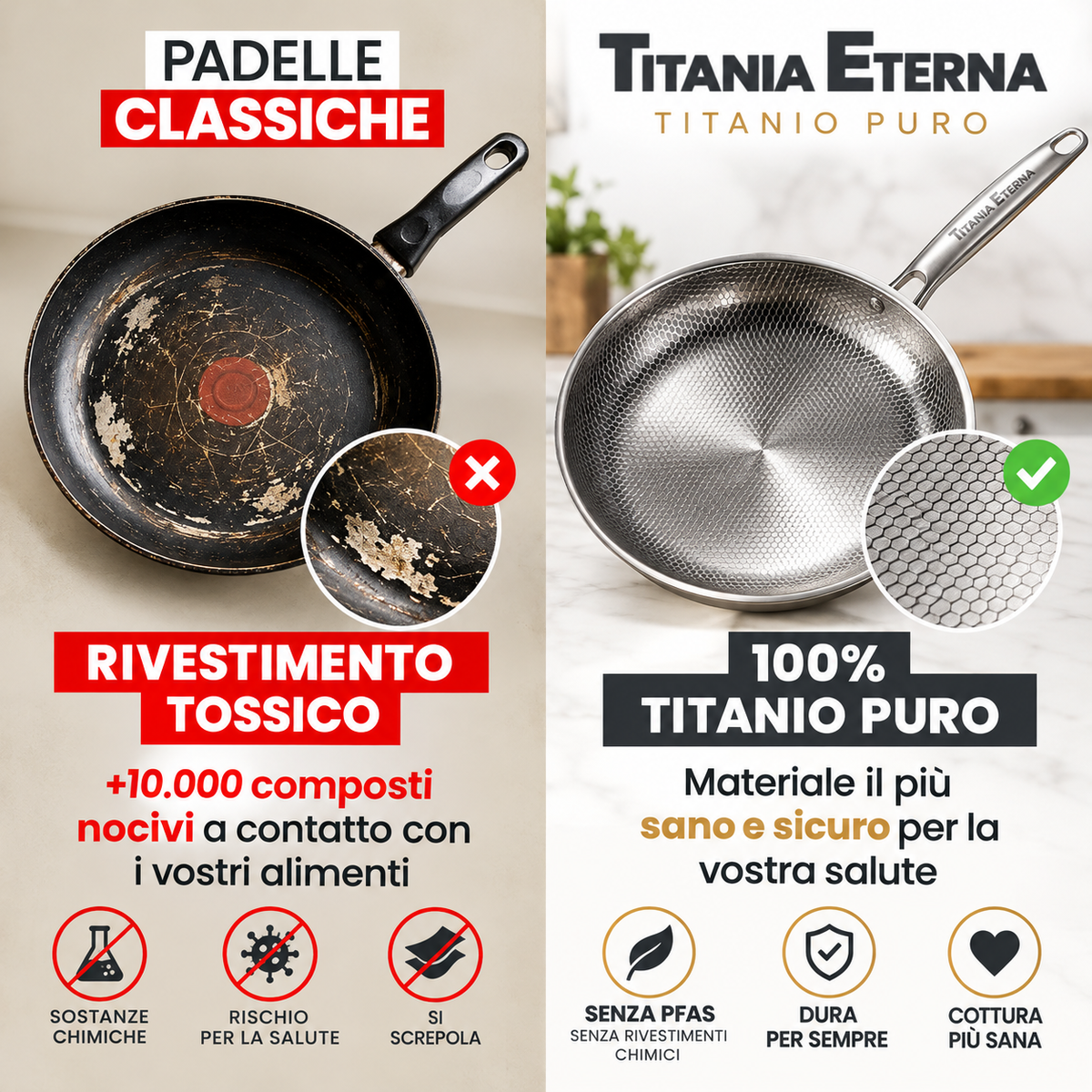 La Padella in Titanio Puro – Titania Eterna®