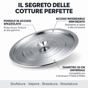 Coperchio universale in acciaio inox — Titania Eterna®