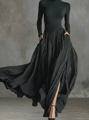 Raquel | Vestido maxi de cintura alta