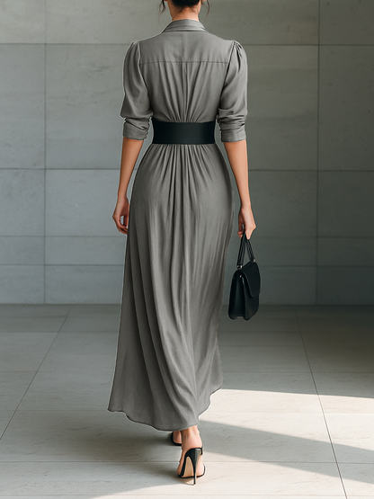 Zahara | Vestido largo plisado