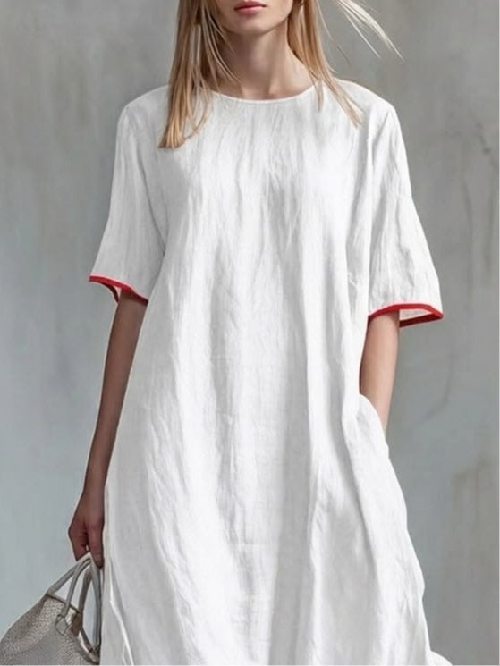 Ivana | Vestito casual con toppe a righe