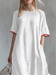 Ivana | Vestito casual con toppe a righe