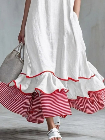 Ivana | Vestito casual con toppe a righe