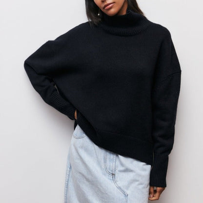 Clara | Jersey de cuello alto en punto fino