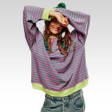 Dora | Suéter oversize de rayas con carácter