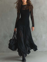 Yedra | Vestido maxi fluido de tul