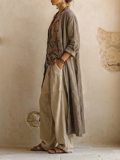 Patrizia · Set da 3 pezzi misto cotone e lino di alta qualità