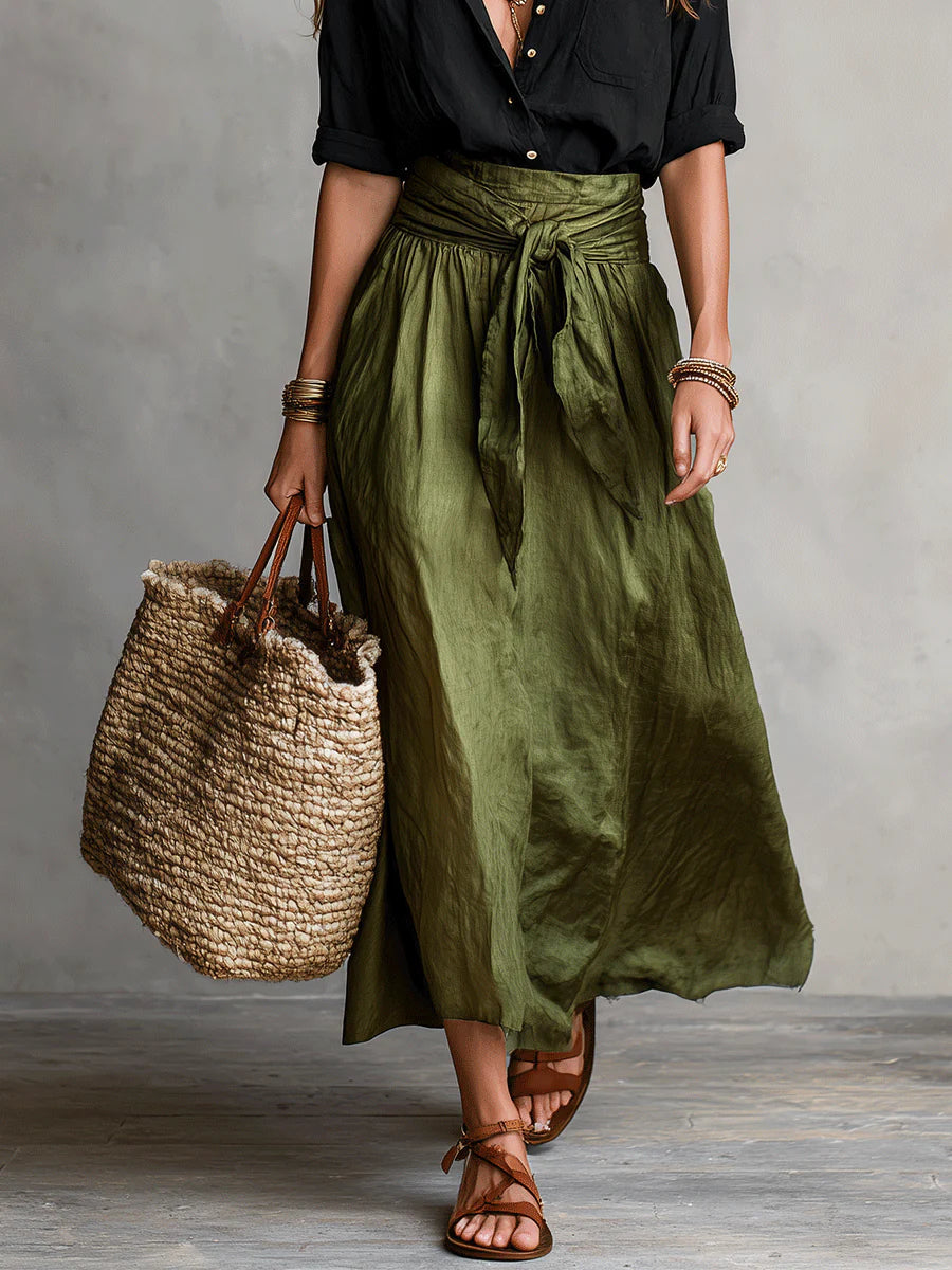 Martina | Vestido maxi de un solo hombro elegante y fluido