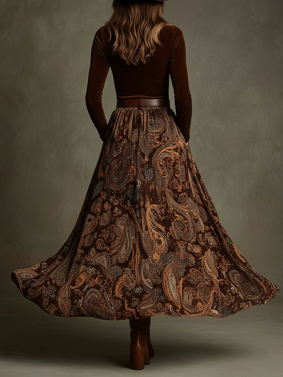 Candelaria | Conjunto vintage y falda maxi