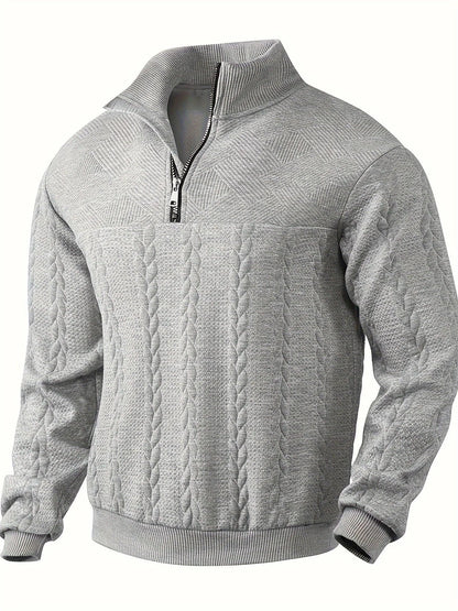 Andrés | Suéter vintage con cuello alto y cremallera