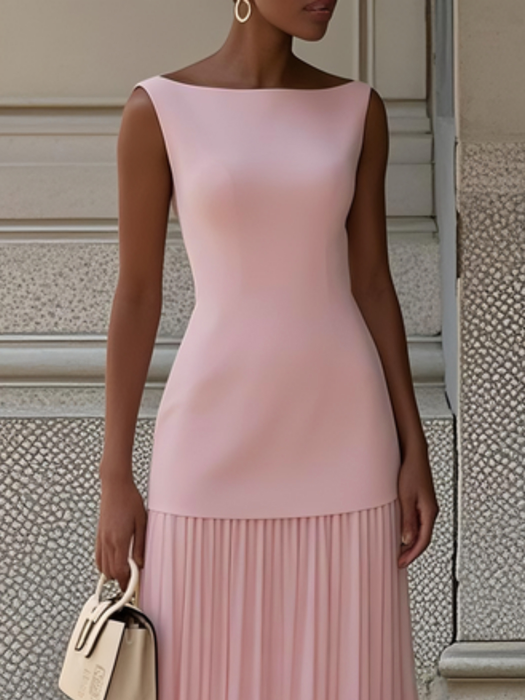 Micaela | Vestido largo plisado de diseño