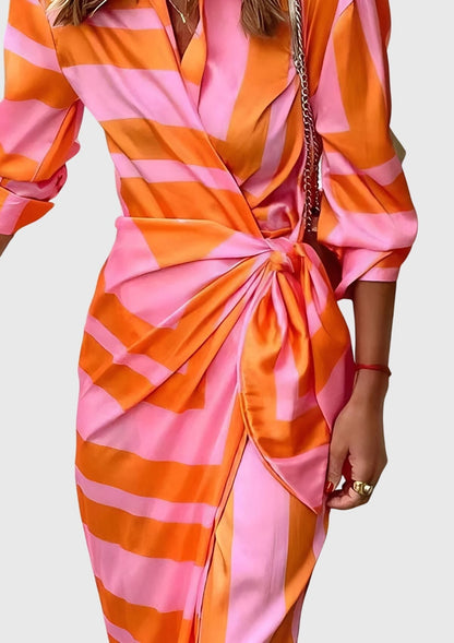 Everly | Abito avvolgente elegante con stampa
