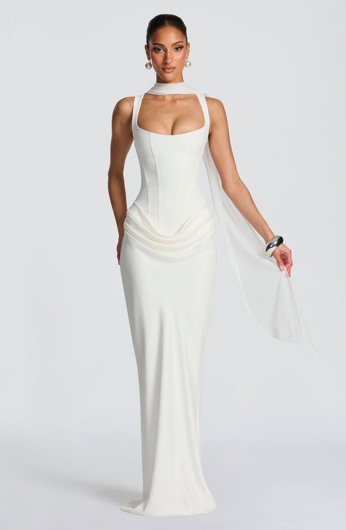 Leonor | Vestido maxi de escote cuadrado
