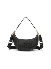 Borsa a tracolla casual per donna; Borsa tessuta da sottobraccio