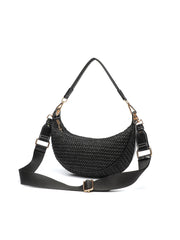 Borsa a tracolla casual per donna; Borsa tessuta da sottobraccio